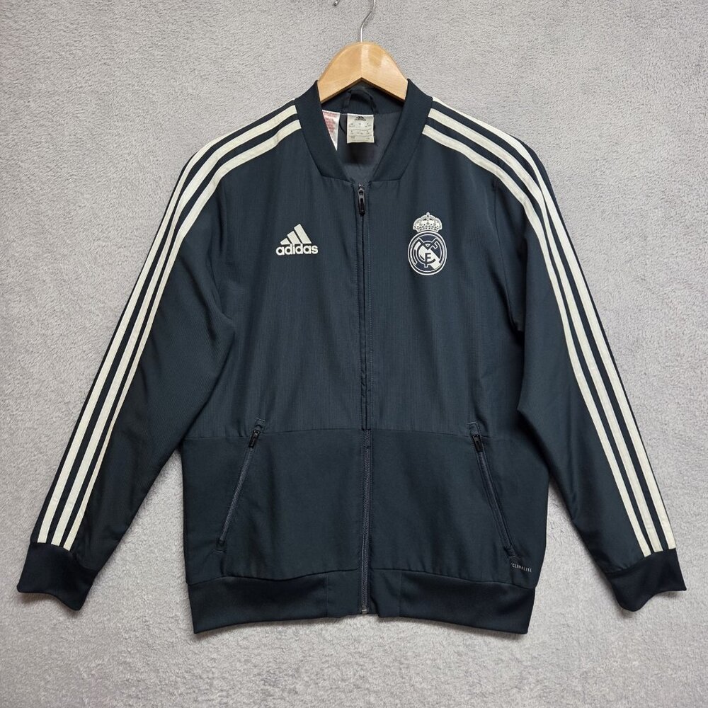Adidas Jacket Kids Youth Large Real Madrid Futbol Soccer Casual 3-stripe Casual